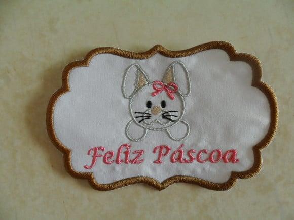Patch Bordado Termocolante Feliz Páscoa III