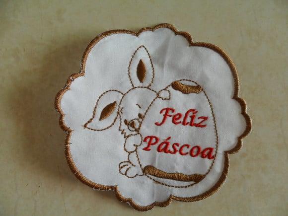 Patch Bordado Termocolante Feliz Páscoa II