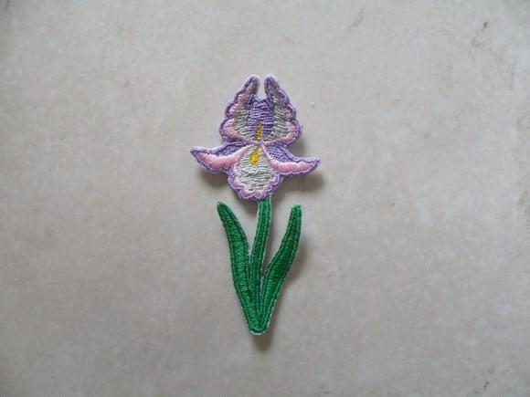 Patch Bordado Termocolante Flor Iris