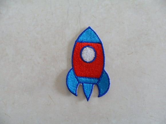 Patch Bordado Termocolante Foguete
