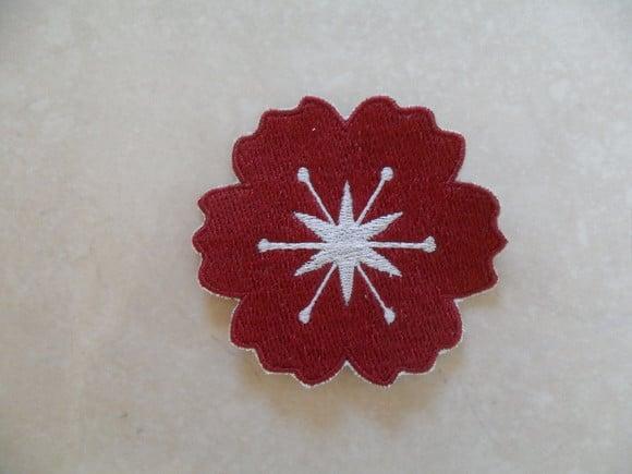 Patch Bordado Termocolante Flor Papoula