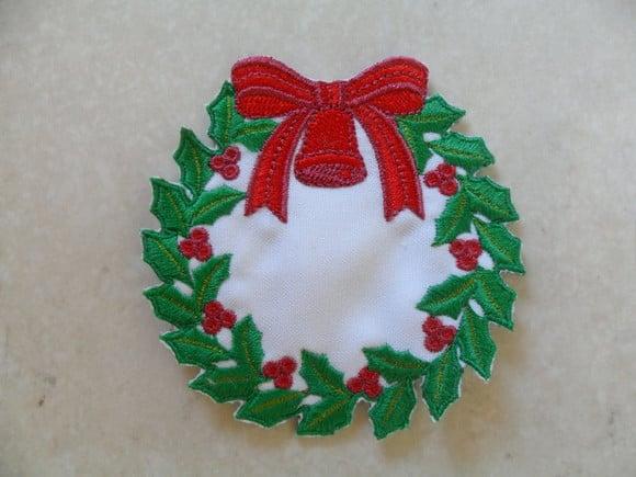 Patch Bordado Termocolante Guirlanda de Natal