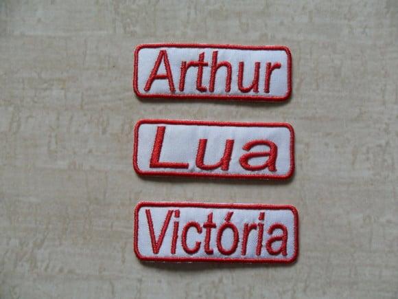 Patch Bordado Termocolante Kit 4 Nomes