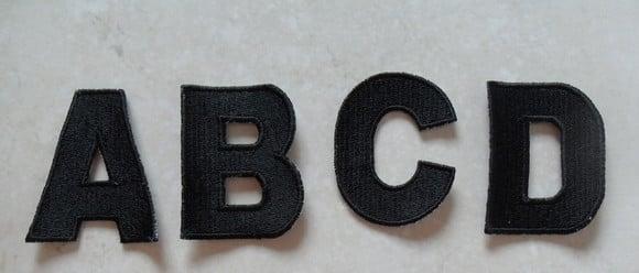 Patch Bordado Termocolante Kit 6 Letras
