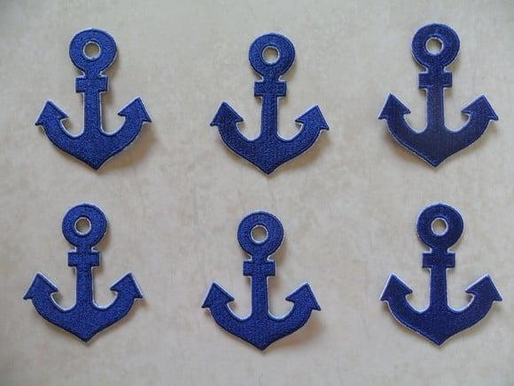 Patch Bordado Termocolante Kit 6 Âncoras