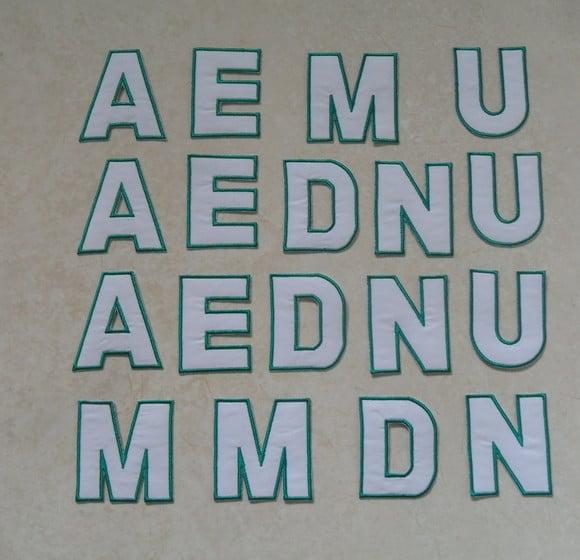 Patch Bordado Termocolante Kit Letras Contorno