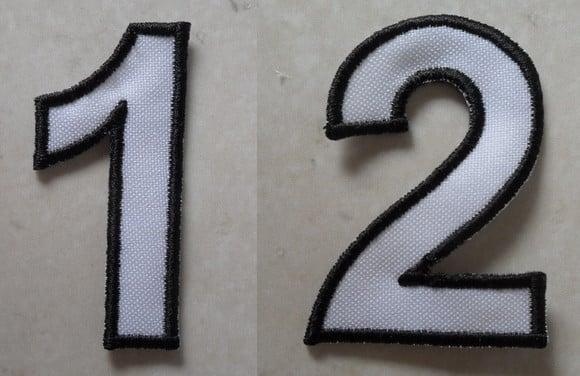 Patch Bordado Termocolante Kit Números Contorno