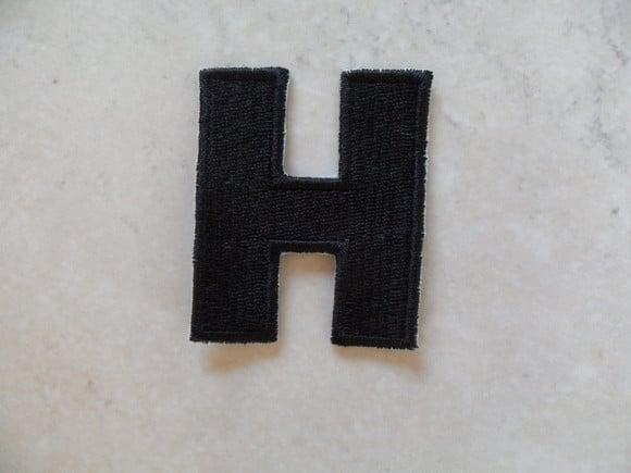 Patch Bordado Termocolante Letra H