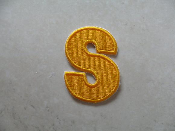 Patch Bordado Termocolante Letra S
