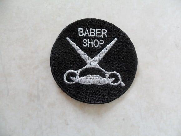 Patch Bordado Termocolante Logo Baber Shop