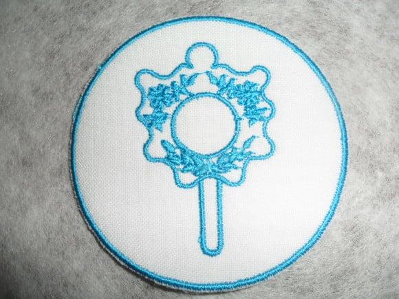 Patch Bordado Termocolante Logo Espelho