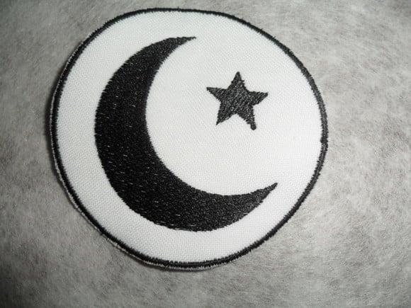 Patch Bordado Termocolante Logo Estrela e Lua