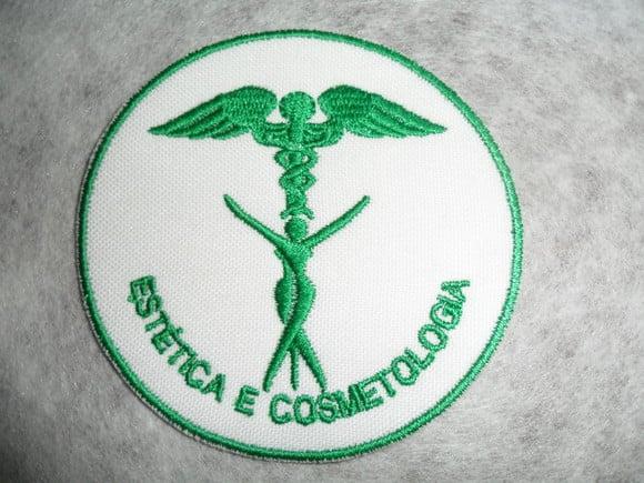 Patch Bordado Termocolante Logo Estética e Cosmetologia