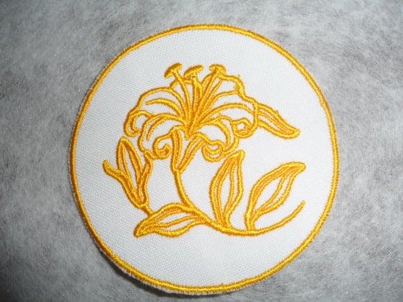 Patch Bordado Termocolante Logo Lírio