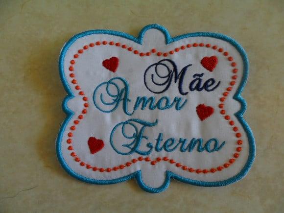Patch Bordado Termocolante Mãe Amor Eterno
