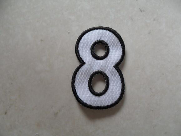 Patch Bordado Termocolante Número Oito Contorno
