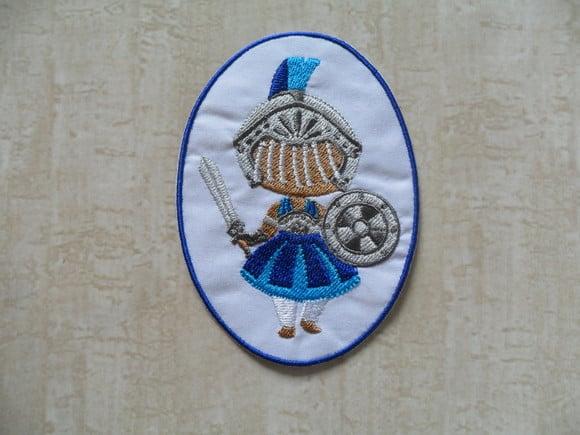 Patch Bordado Termocolante Orixá Ogum de Franja