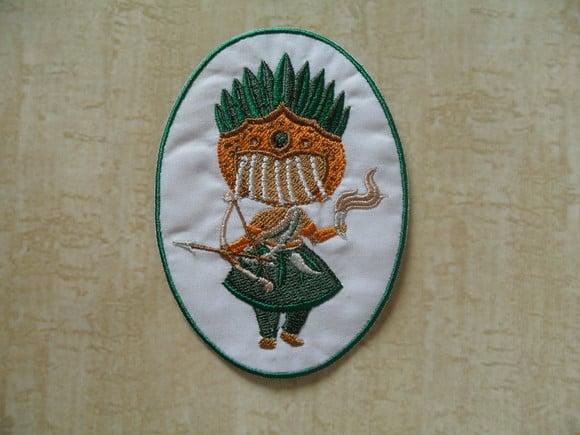 Patch Bordado Termocolante Orixá Oxossi de Franja