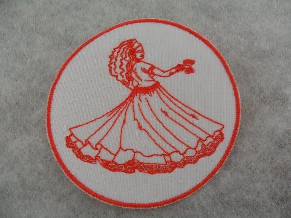 Patch Bordado Termocolante Orixá Pomba Gira