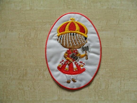 Patch Bordado Termocolante Orixá Xangô de Franja