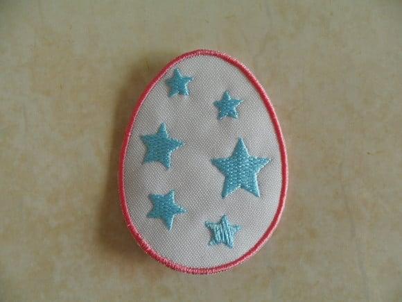 Patch Bordado Termocolante Ovo Páscoa Estrela