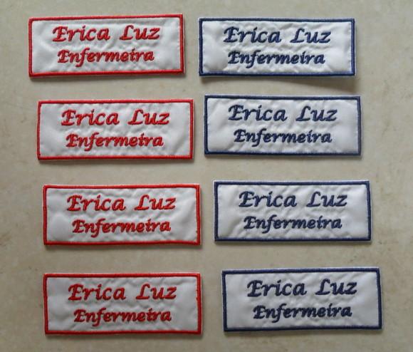 Patch Bordado Termocolante Personalizado Kit Nome/profissão