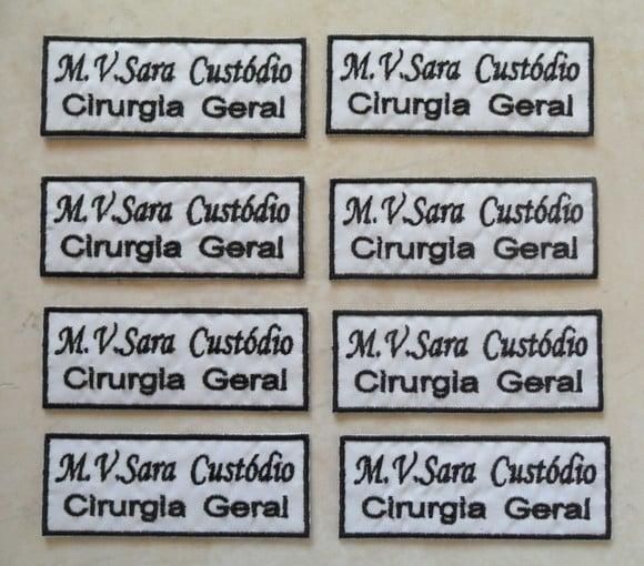 Patch Bordado Termocolante Personalizado Kit Nome/profissão