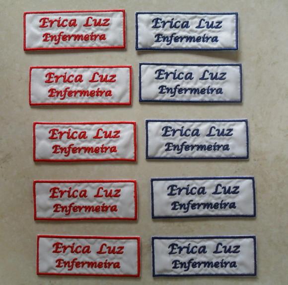 Patch Bordado Termocolante Personalizado Kit Nome/profissão