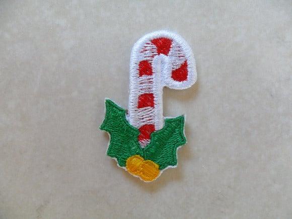 Patch Bordado Termocolante Pirulito De Natal