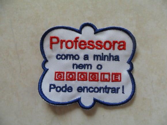 Patch Bordado Termocolante Professora Google
