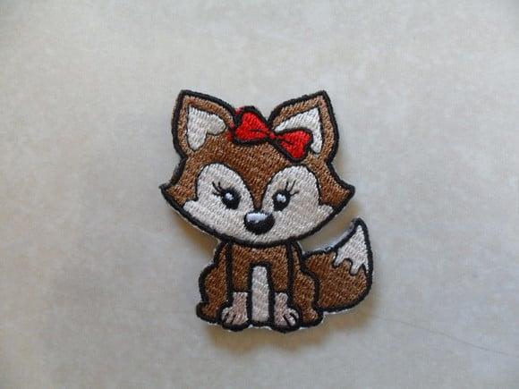 Patch Bordado Termocolante Raposa Menina