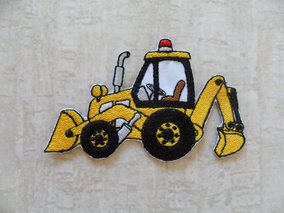 Patch Bordado Termocolante Retroescavadeira