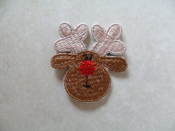 Patch Bordado Termocolante Rena De Natal