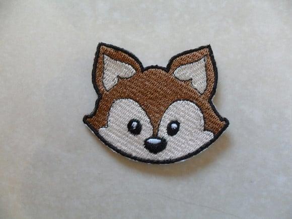 Patch Bordado Termocolante Rosto De Raposa