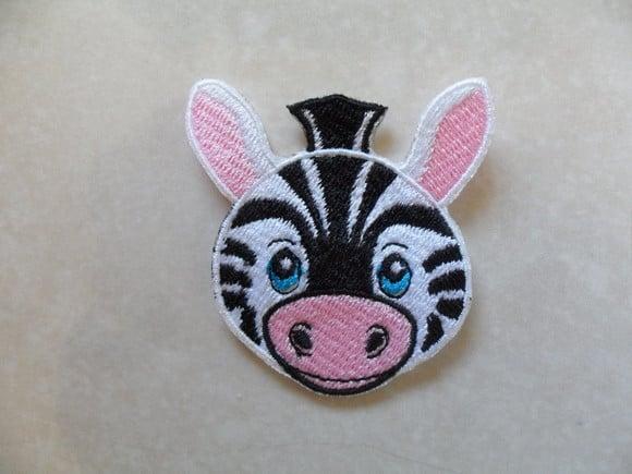 Patch Bordado Termocolante Rosto Zebra Ii