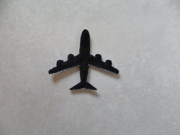 Patch Bordado Termocolante Silhueta Avião