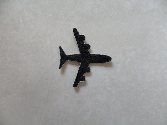 Patch Bordado Termocolante Silhueta Avião