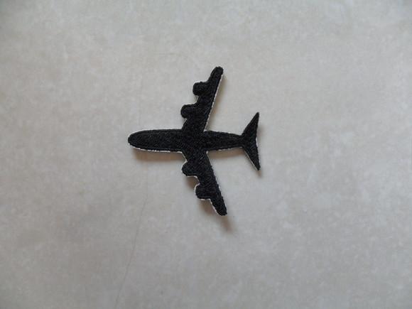 Patch Bordado Termocolante Silhueta Avião