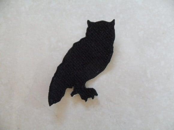 Patch Bordado Termocolante Silhueta Coruja