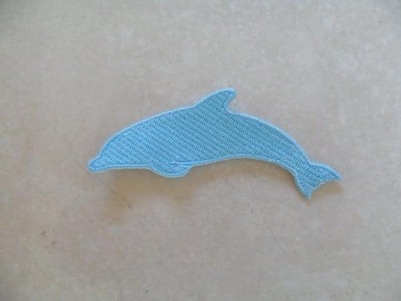 Patch Bordado Termocolante Silhueta Golfinho
