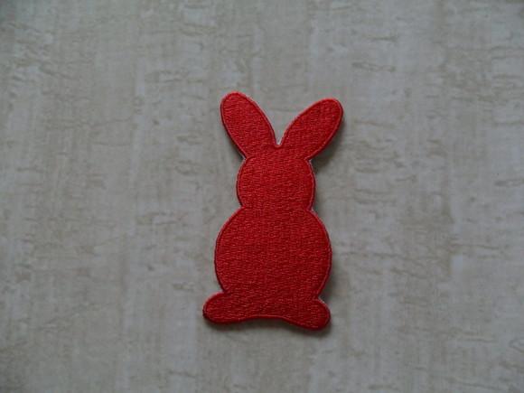 Patch Bordado Termocolante Silhueta Coelho Ii