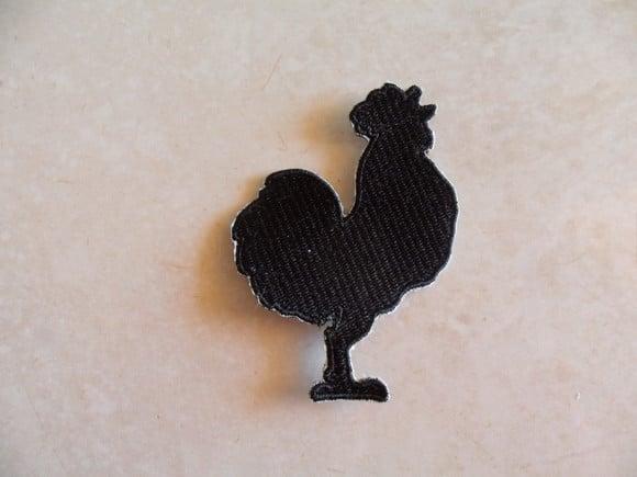 Patch Bordado Termocolante Silhueta Galo