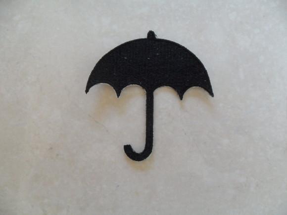 Patch Bordado Termocolante Silhueta Guarda Chuva