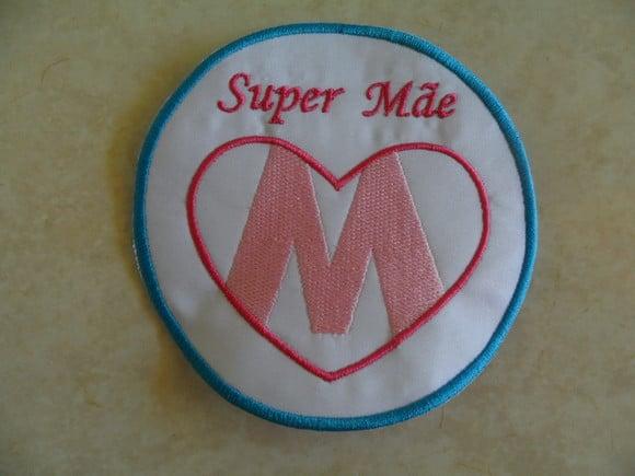 Patch Bordado Termocolante Super Mãe I