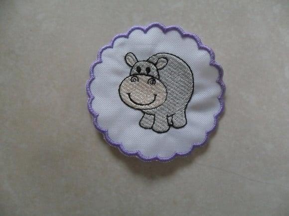 Patch Bordado Termocolante Tag Hipopótamo II