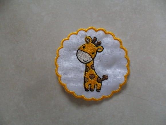 Patch Bordado Termocolante Tag Girafa