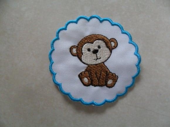 Patch Bordado Termocolante Tag Macaco I