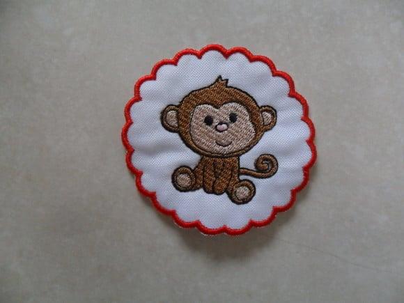 Patch Bordado Termocolante Tag Macaco II