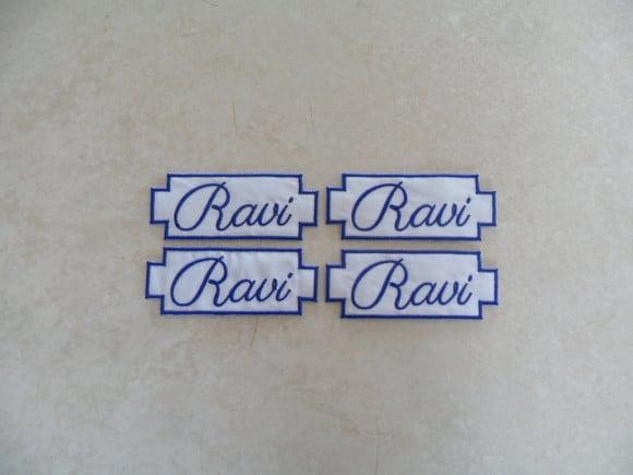 Patch Bordado Termocolante Tag Nome I