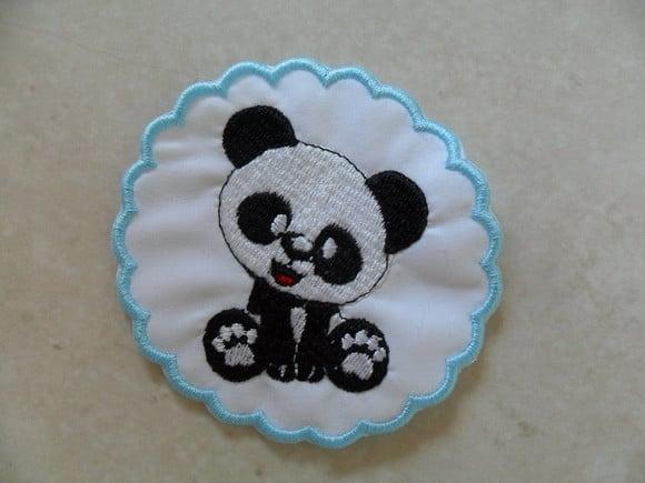 Patch Bordado Termocolante Tag Panda